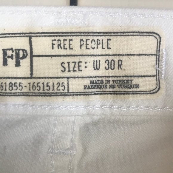 Free People Del Wray Cream Step Hem Raw Hem Jeans - Picture 10 of 11